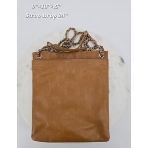 Vintage Y2K HOBO International Tan Leather Shoulder Bag